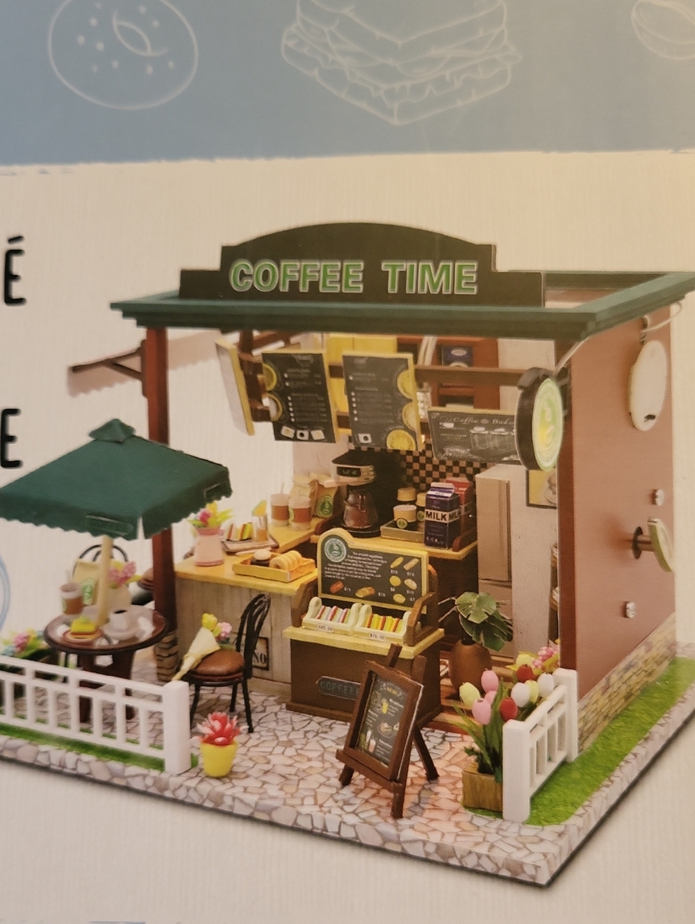 Miniature Coffee Time DIY Kit - Book Nook